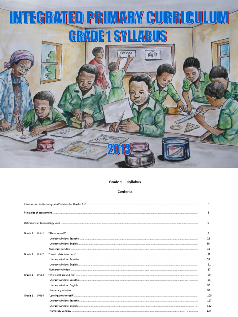 Grade 1 Integrated Curriculum Syllabus | PDF | Educational Assessment ...