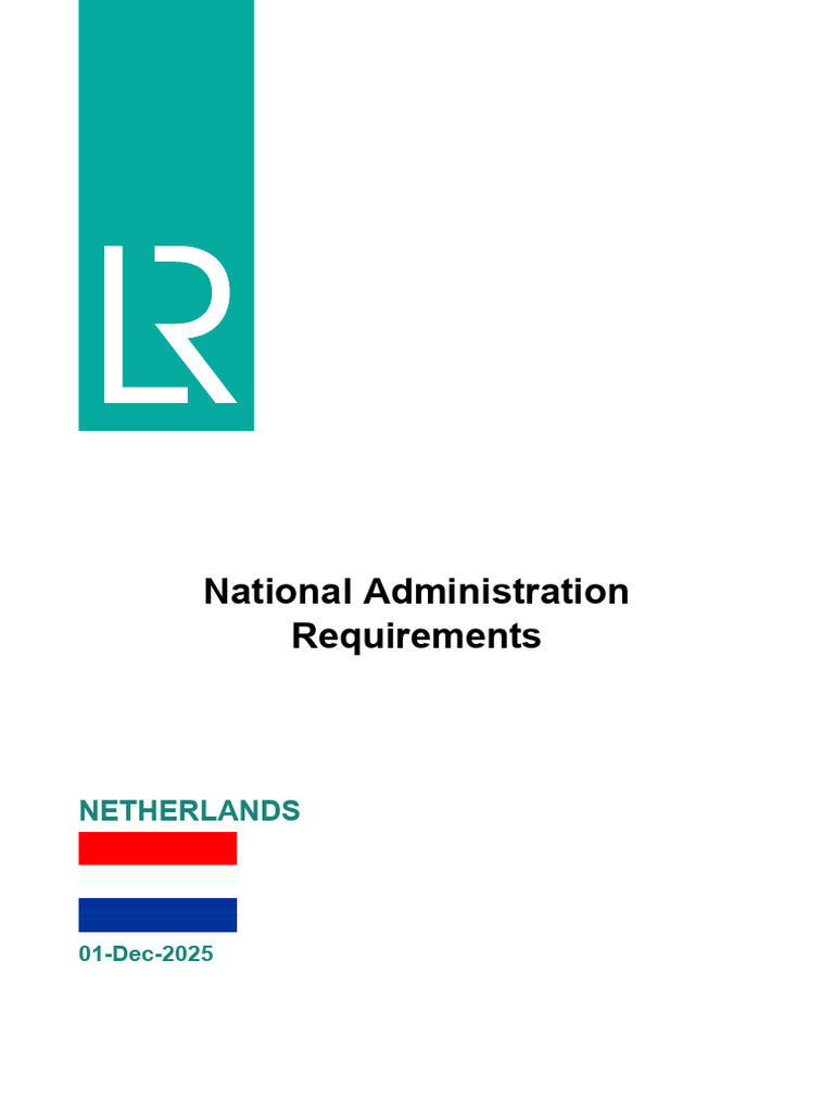 Netherlands Maritime Administration Guide | PDF | Ships | Water Transport