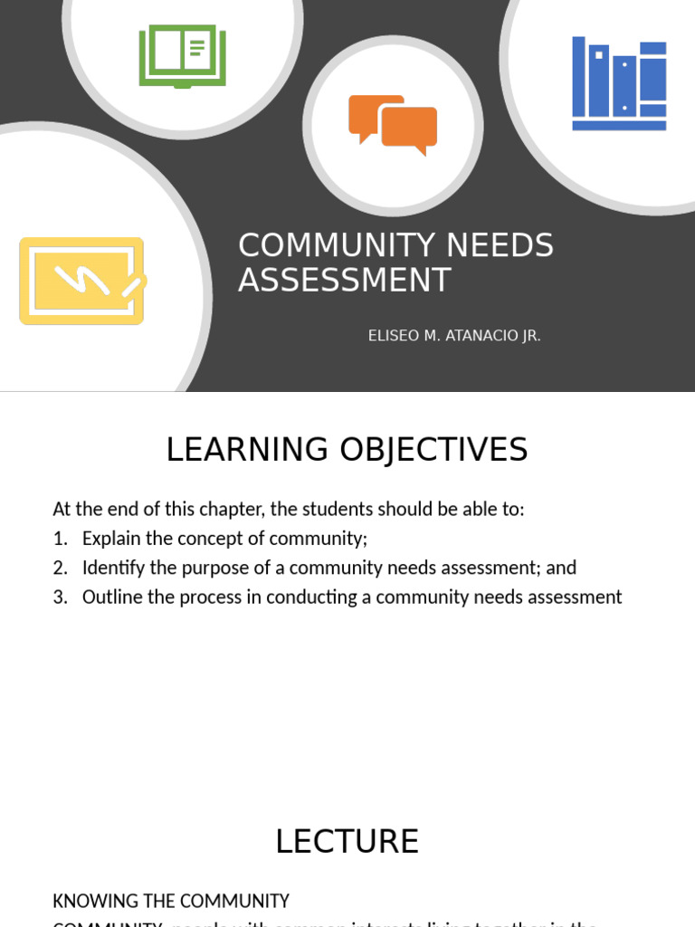 Community Needs Assessment Overview | PDF | Community | Concept