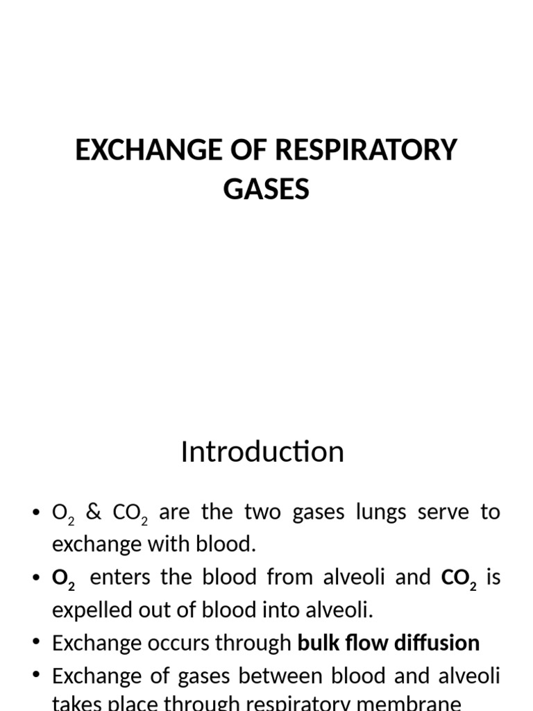 Respiratory Gas Exchange Mechanisms | PDF | Respiratory System | Diffusion