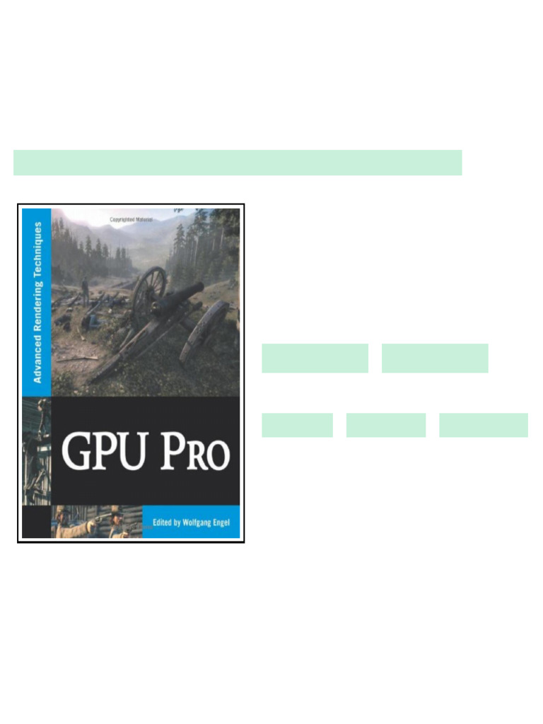 GPU Pro Advanced Rendering Techniques Digital Version 2025 | PDF