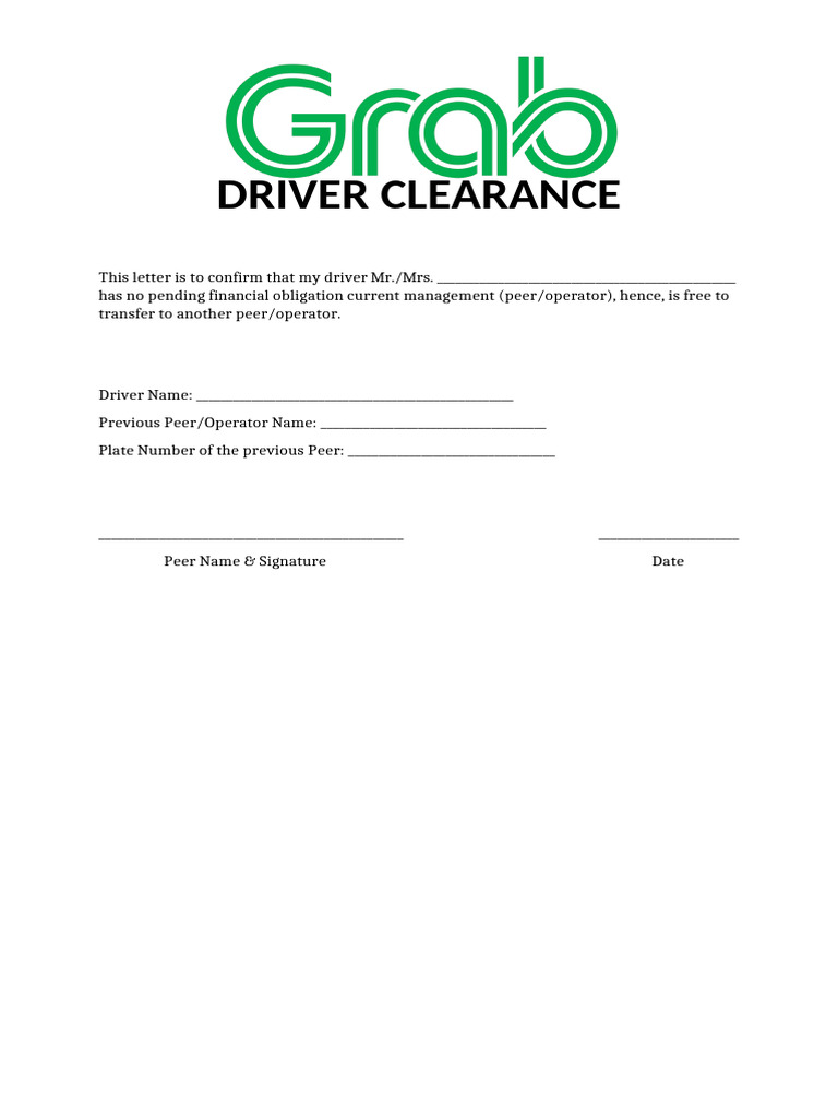Driver Clearance | PDF
