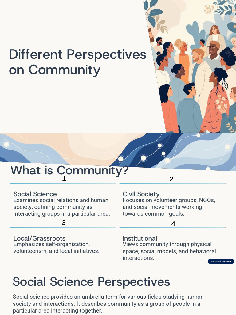 Understanding Community Perspectives | PDF | Social Sciences | Community