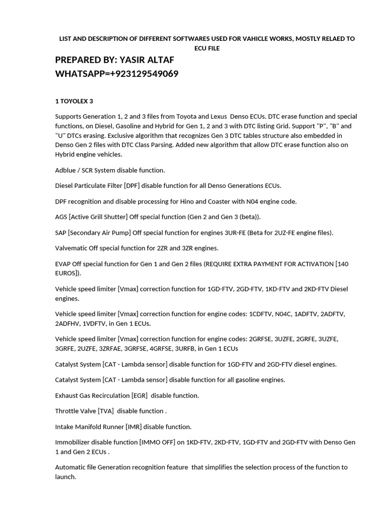Software for ECU File Management | PDF | Computer Program | Programming