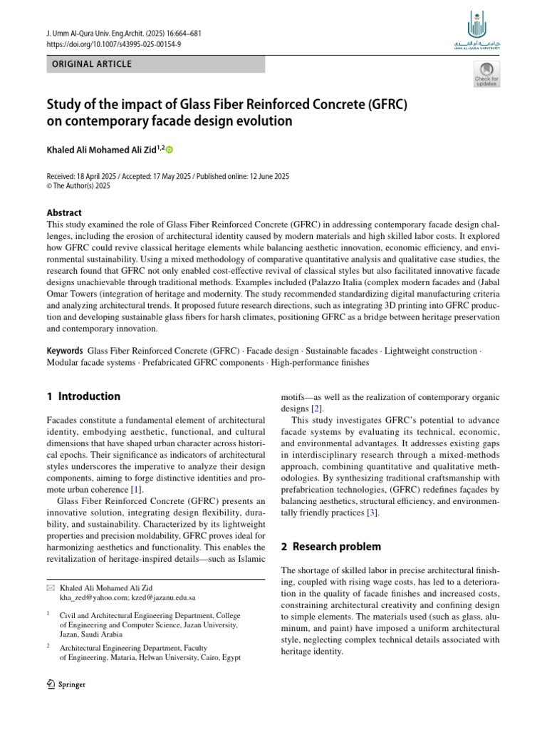 Impact of Glass Fiber Reinforced Concrete (GFRC) on Contemporary Facade ...