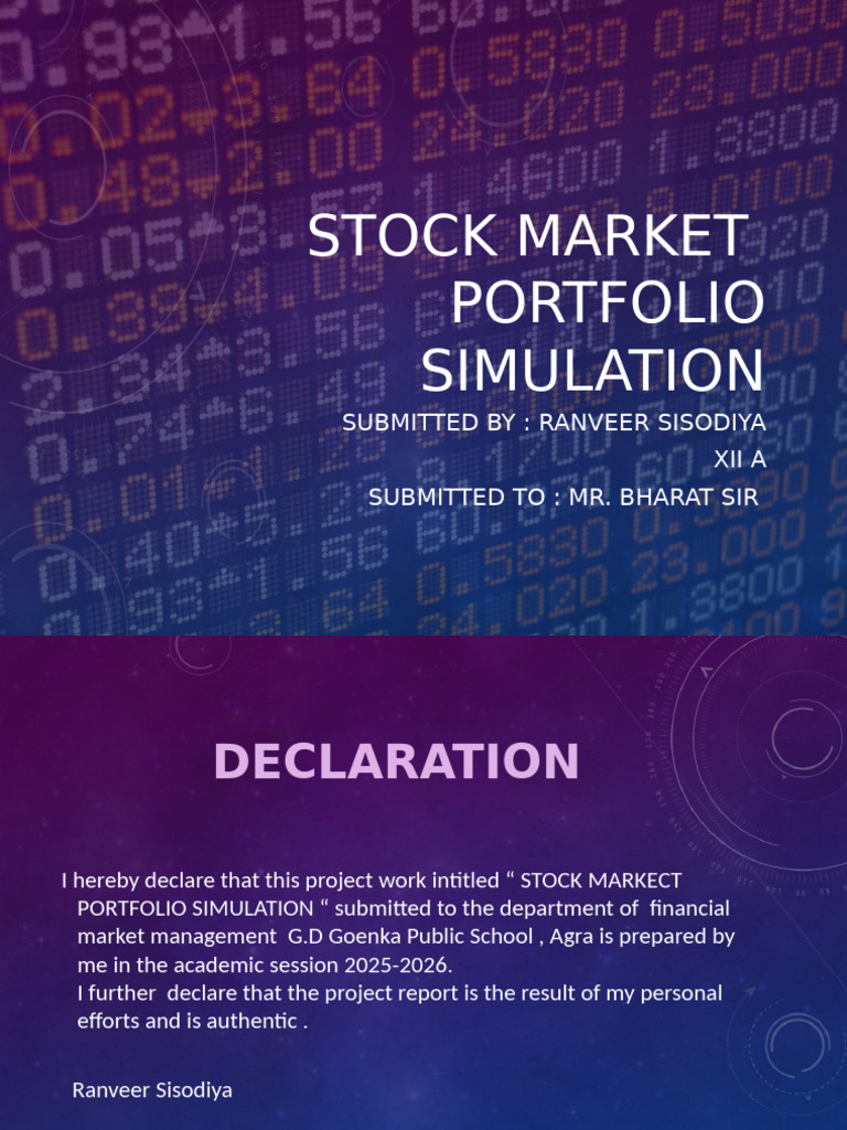 Stock Market Portfolio Simulation Analysis | PDF | Stock Exchange ...