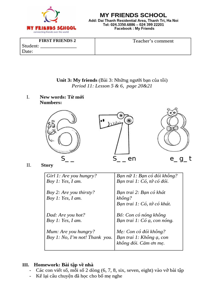 Unit 3-Lesson 5+6 | PDF