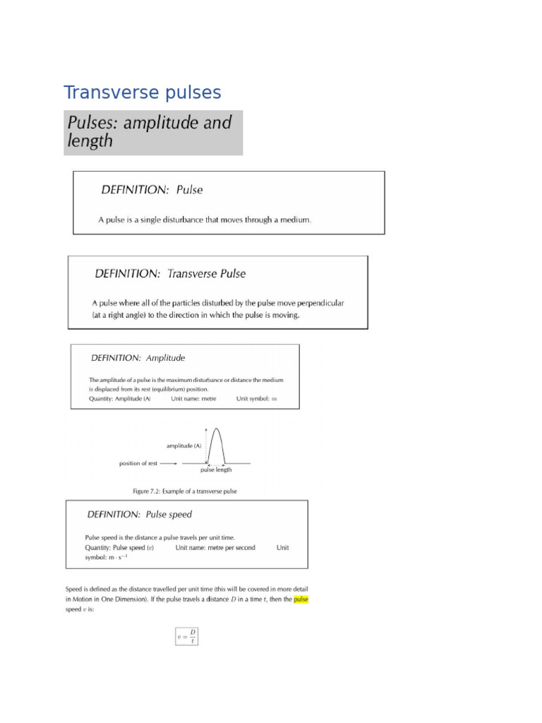 Understanding Transverse Pulse Interference | PDF