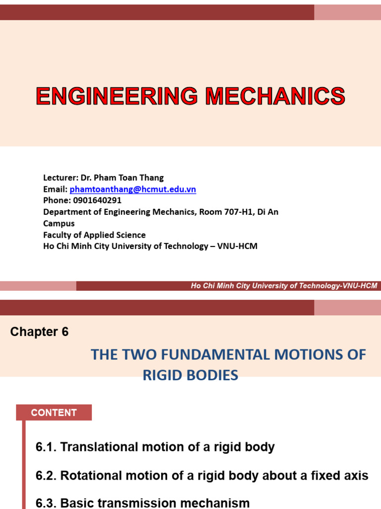 Rigid Body Motion Fundamentals | PDF | Rotation Around A Fixed Axis ...
