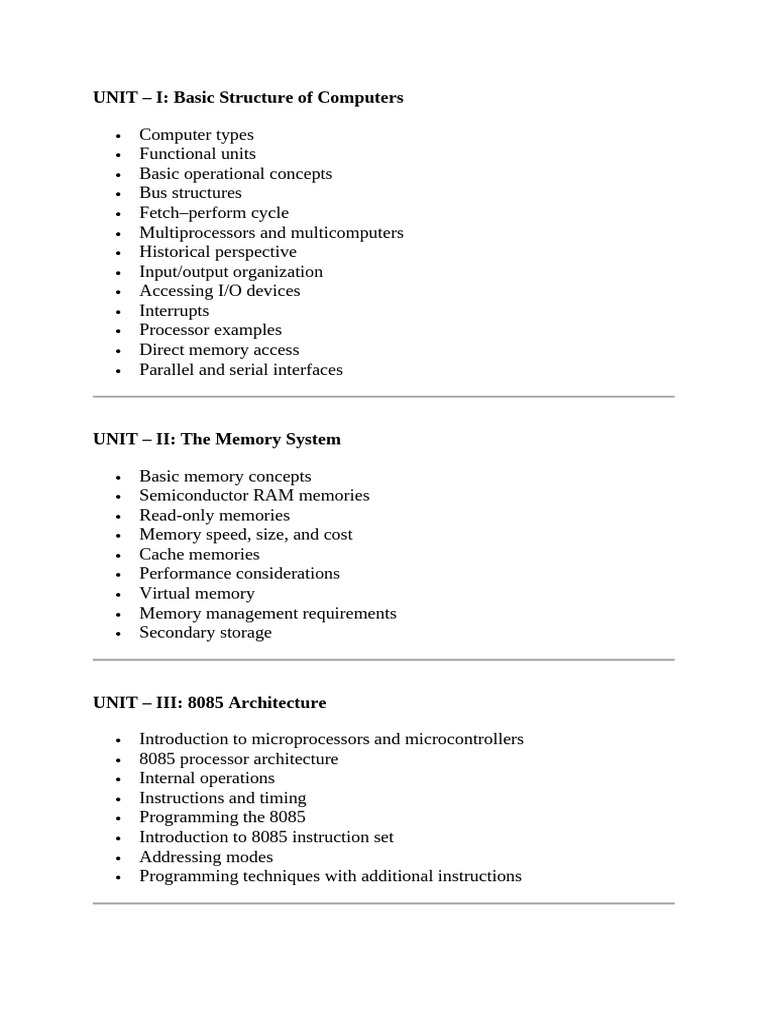 Computer Architecture and 8085 Basics | PDF