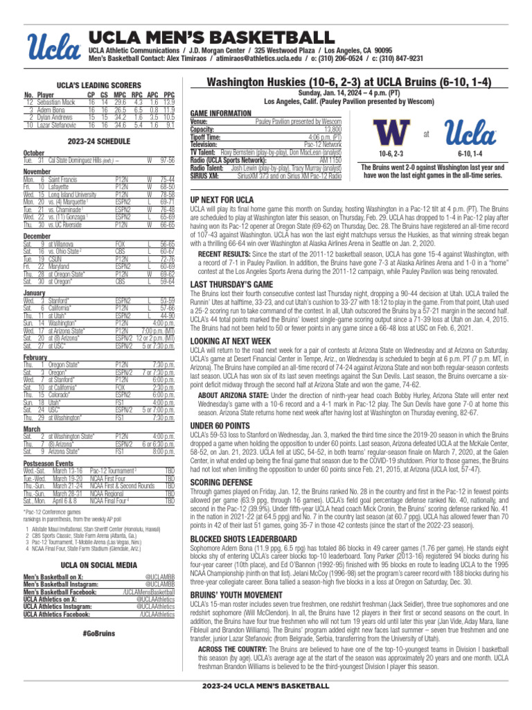 UCLA Note | PDF | Sports
