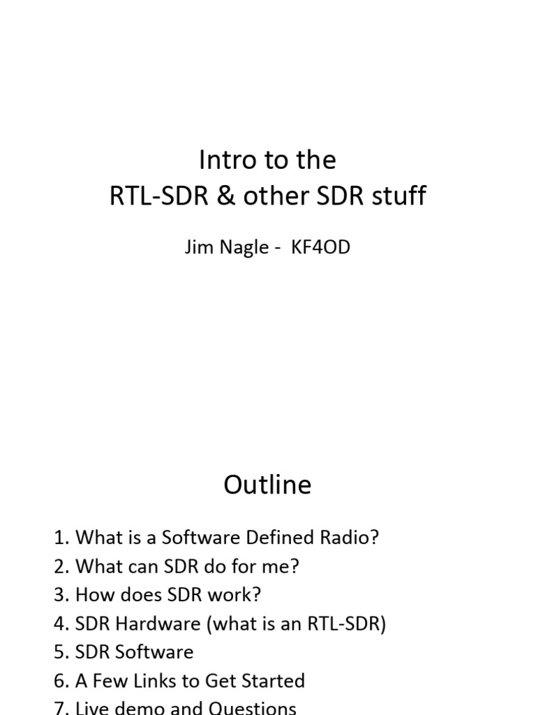 Introduction to Software Defined Radio | PDF | Software Defined Radio ...
