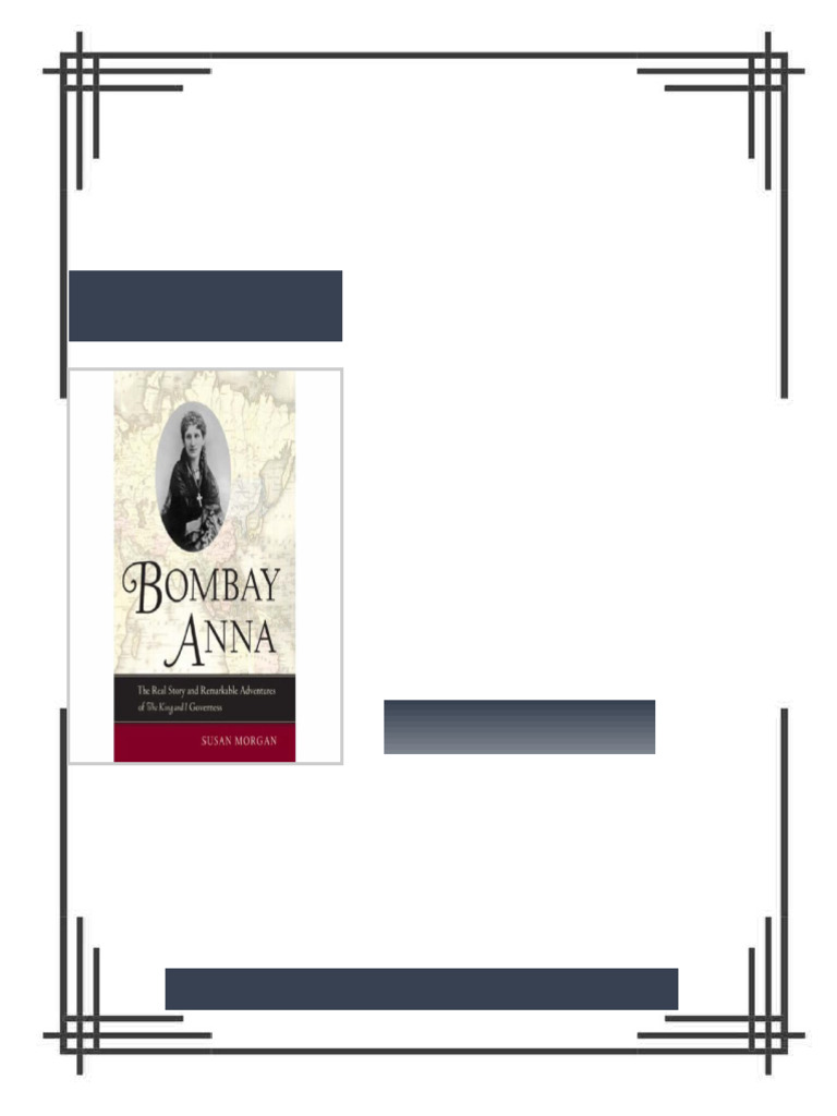 Bombay Anna The Real Story and Remarkable Adventures of the King and I ...