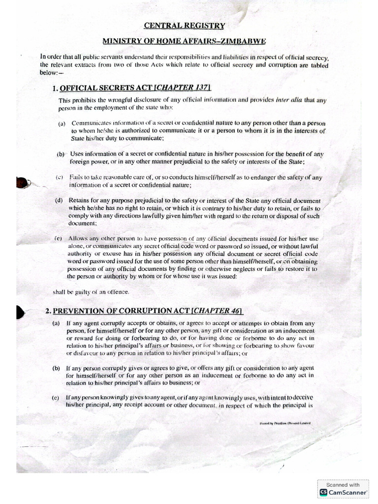 Declaration of Secrecy | PDF