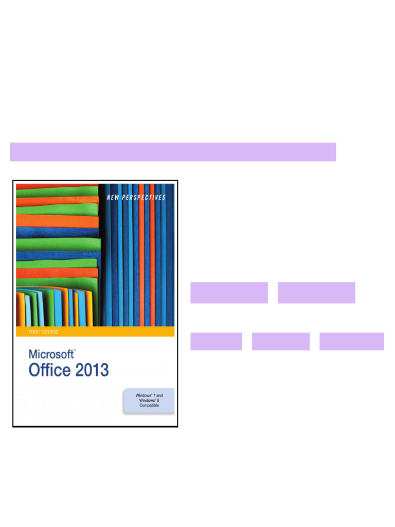 New Perspectives on Microsoft Office 2013 First Course 1st Edition Full ...