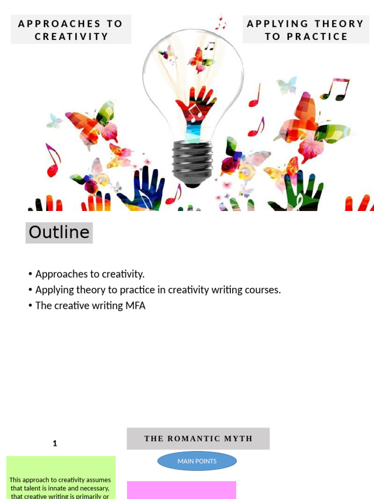 Approaches to Creativity in Writing | PDF | Creative Writing | Creativity
