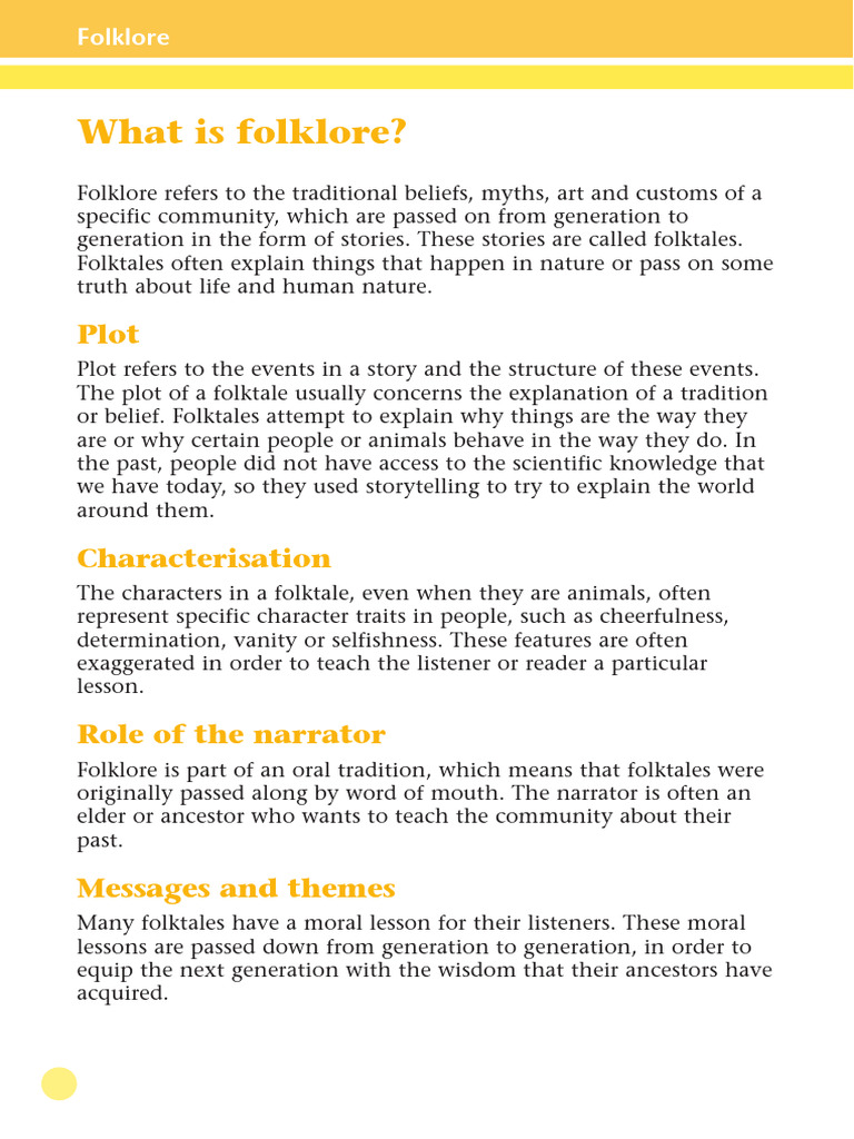 Understanding Folklore and Folktales | PDF