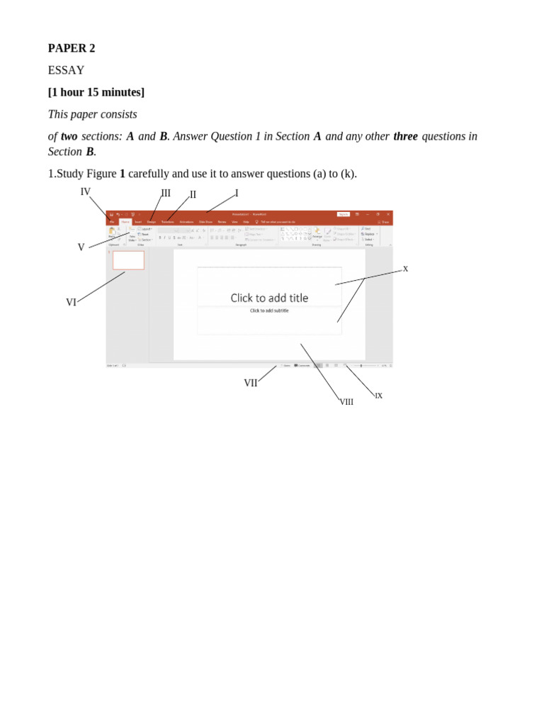 Exam Paper Structure and Instructions | PDF