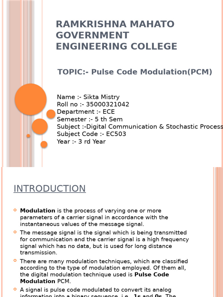 Understanding Pulse Code Modulation | PDF | Sampling (Signal Processing ...