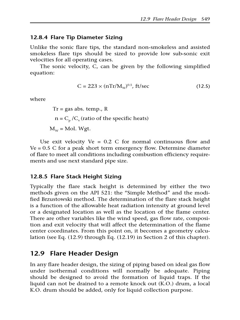 Flare Header Design and Sizing Guide | PDF | Combustion | Gases
