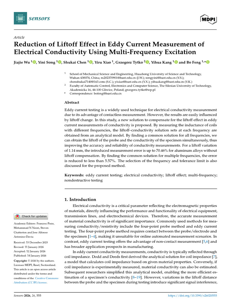 sensors-26-00555 | PDF | Inductor | Inductance