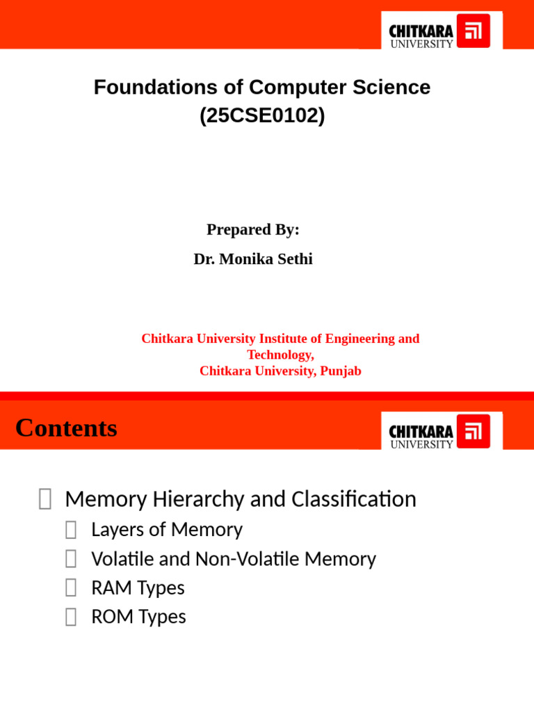 25CSE0102_L3 | PDF | Random Access Memory | Computer Data Storage