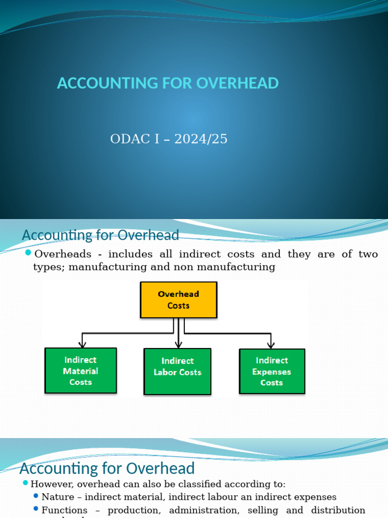 Understanding Overhead Accounting Methods | PDF | Cost | Business Economics