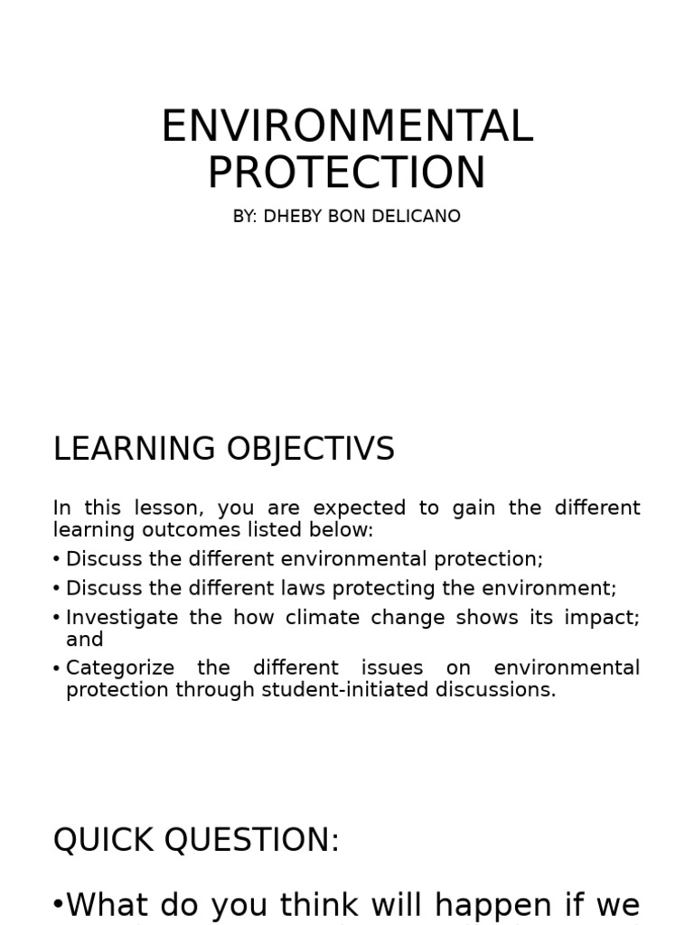 Environmental Protection Overview | PDF | Waste | Environmentalism
