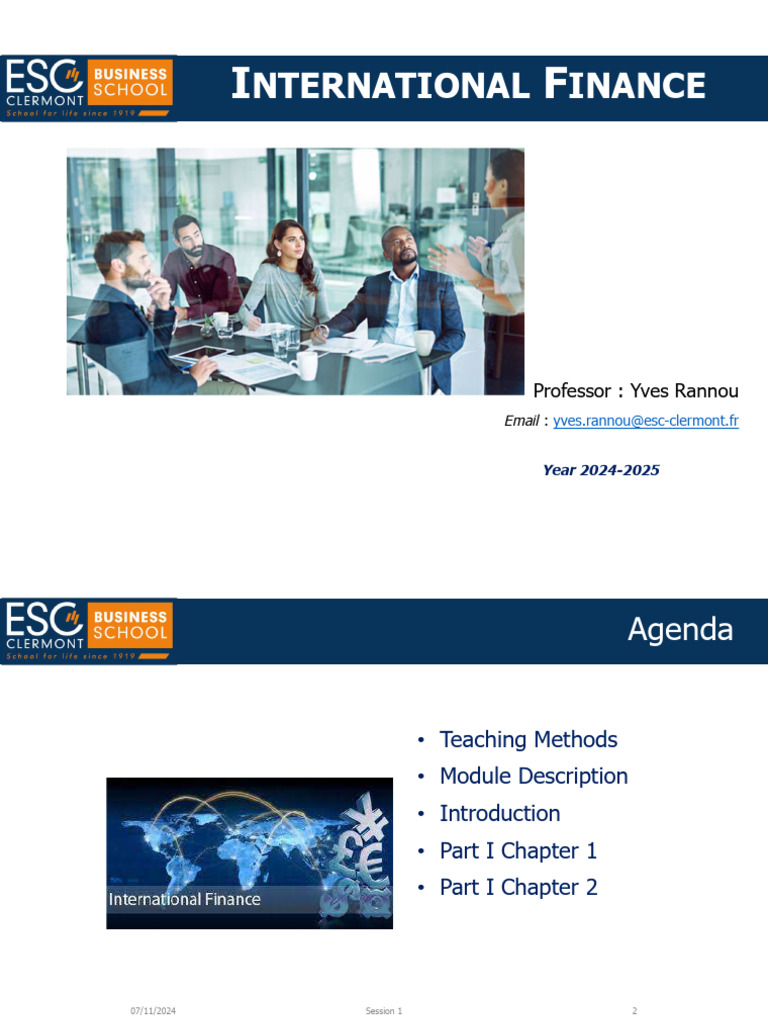 International Finance Course Overview | PDF | Financial Markets | Over ...