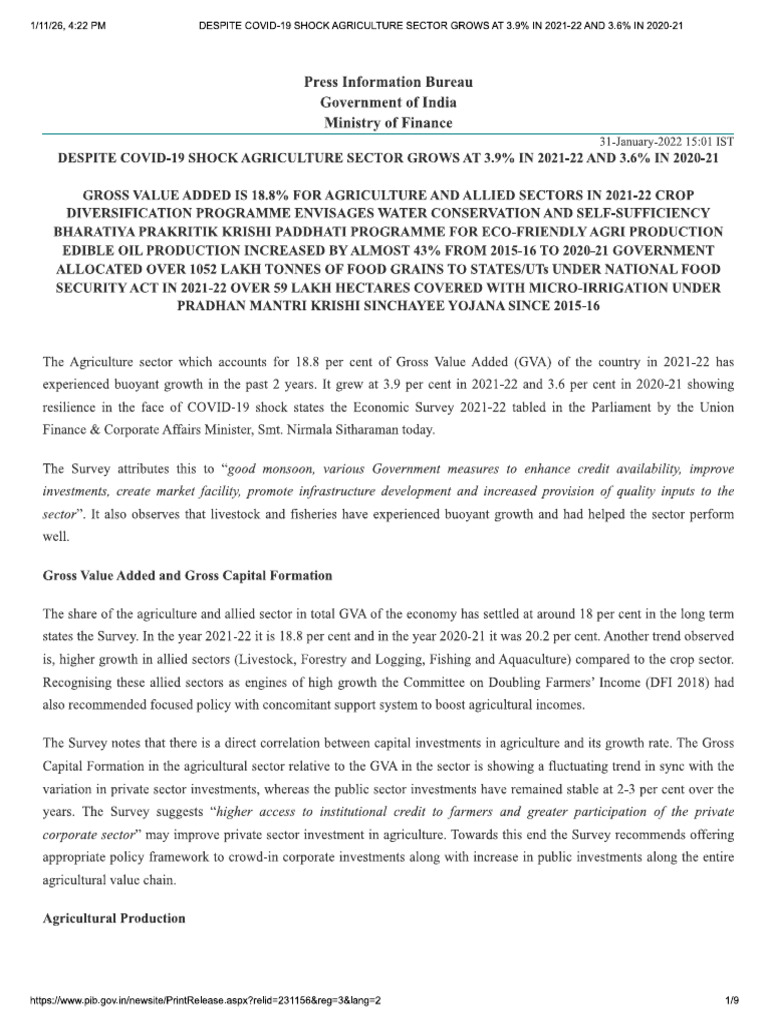 Pib Covid 19 Impact | PDF
