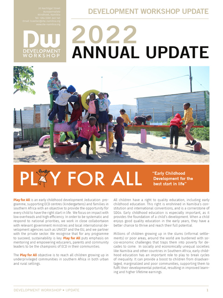 Play for All: ECD Program Update 2022 | PDF | Teachers | Learning
