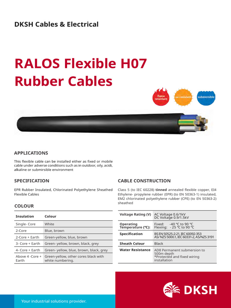 Flexible EPR Rubber Insulated Cables | PDF | Insulator (Electricity ...