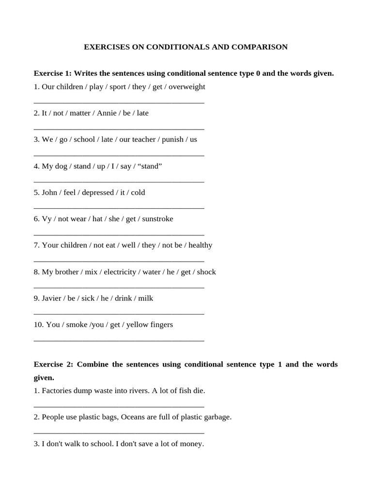Exercises on Conditionals and Comparison | PDF | Earth Sciences
