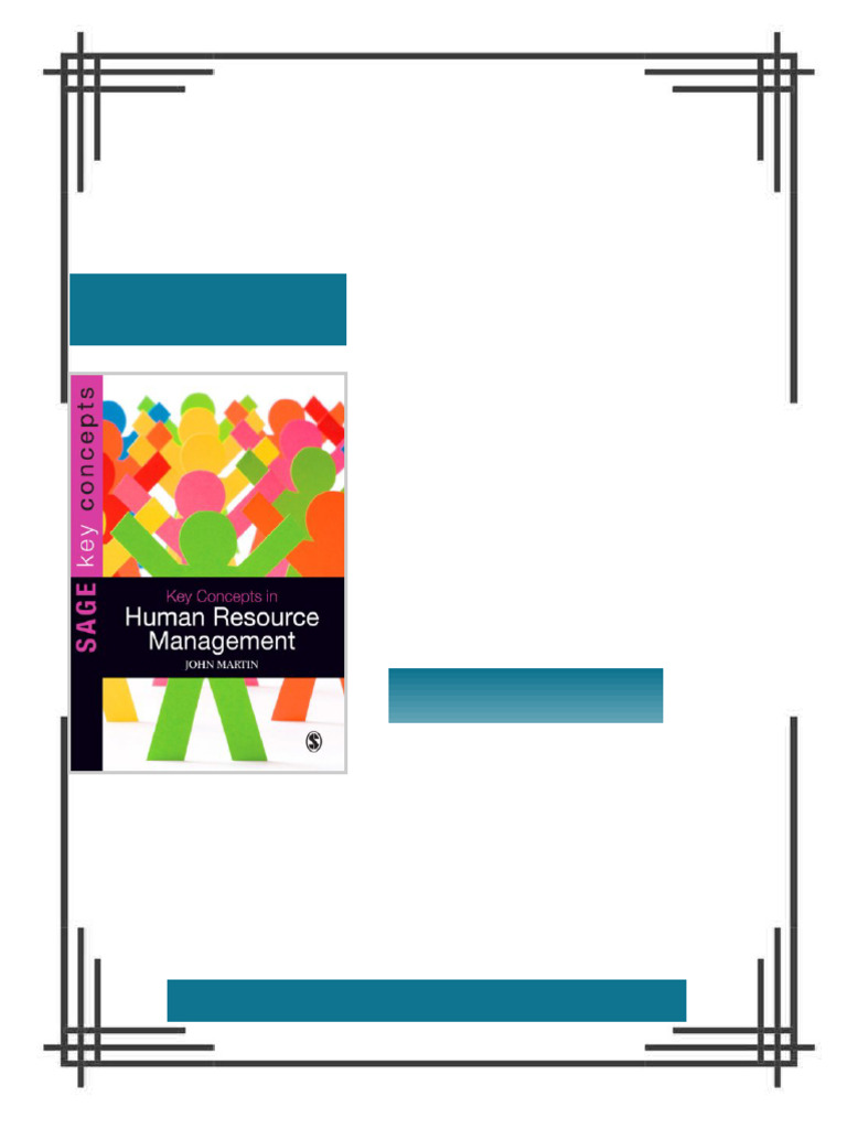 Key Concepts in Human Resource Management SAGE Key Concepts Series 1st ...