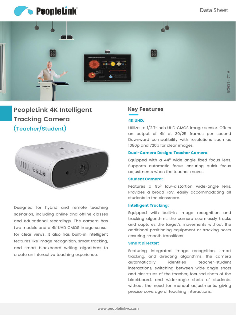 4K Intelligent Tracking Camera for Education | PDF | Camera | Image ...