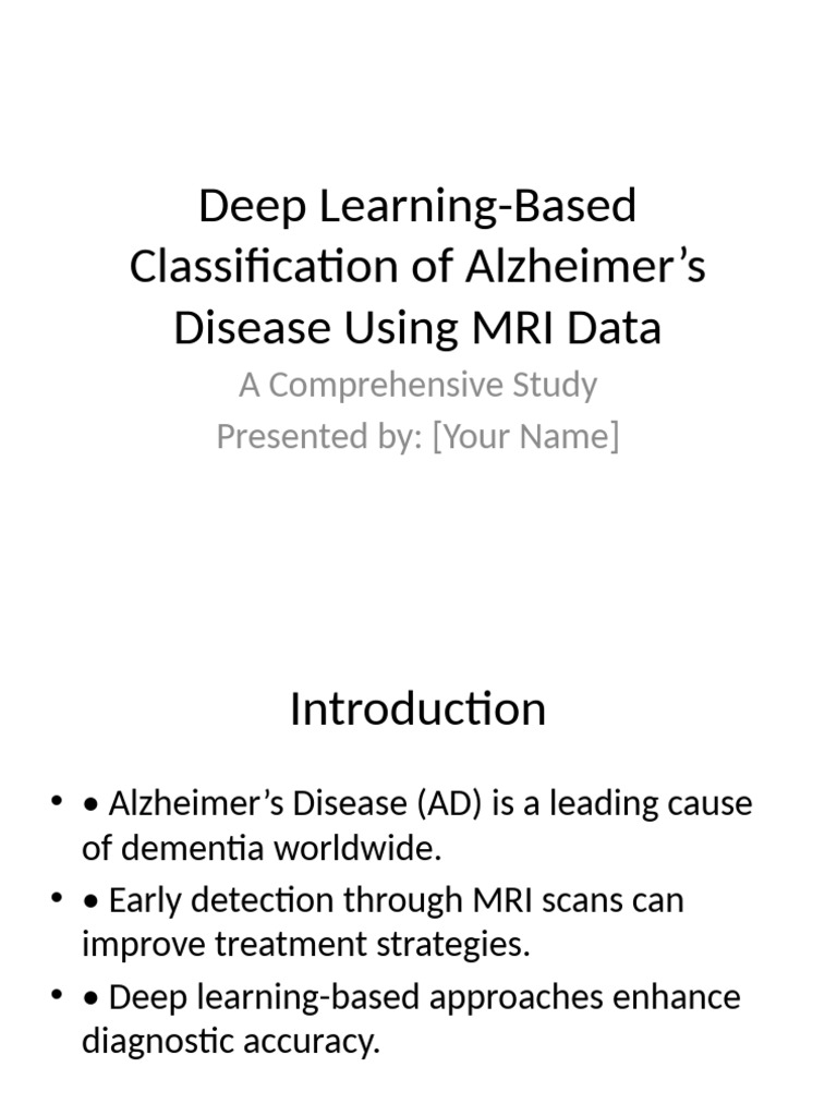 Deep Learning Alzheimer Detailed | PDF | Magnetic Resonance Imaging ...