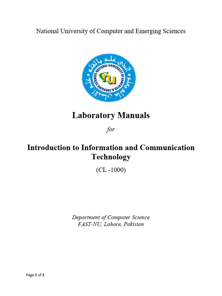 ICT Lab Manual for Programming Basics | PDF