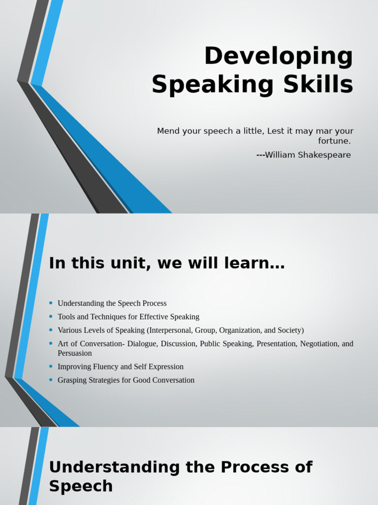 Mastering Effective Speaking Skills | PDF | Public Speaking | Negotiation