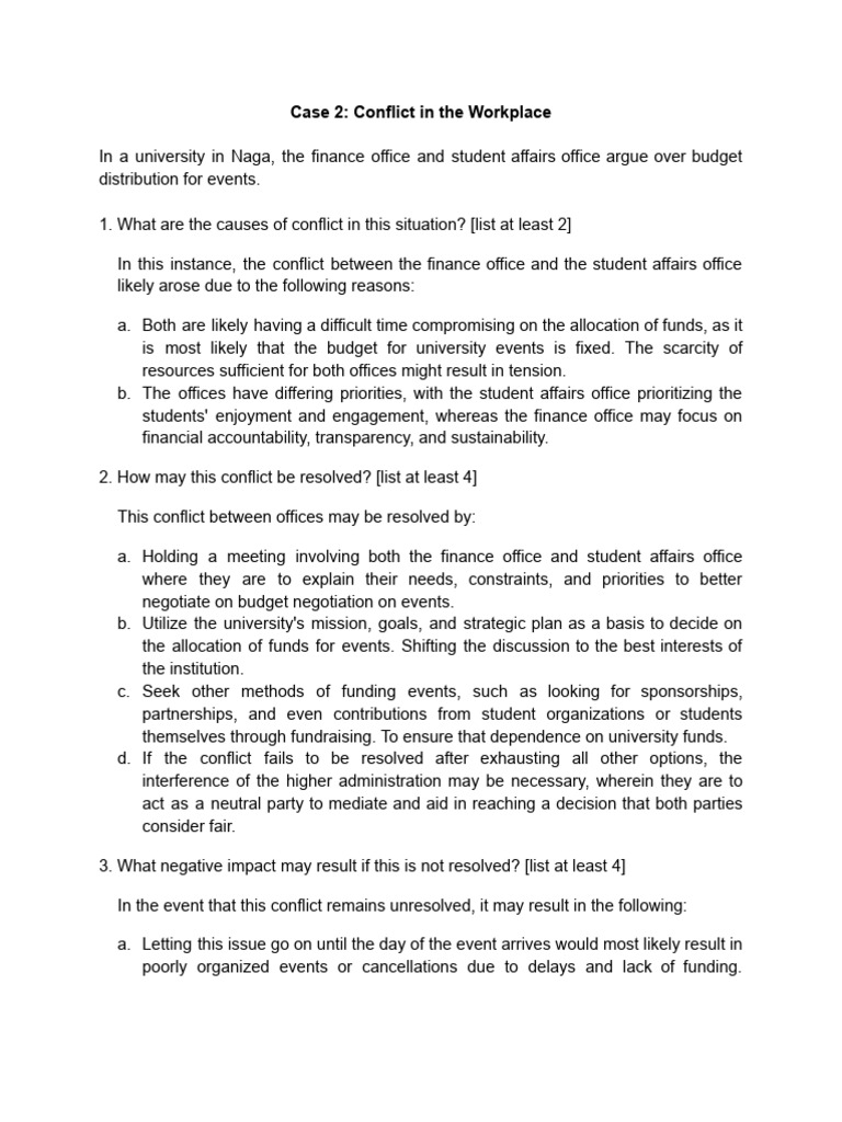 Workplace Conflict Resolution Strategies | PDF | Negotiation | Economies