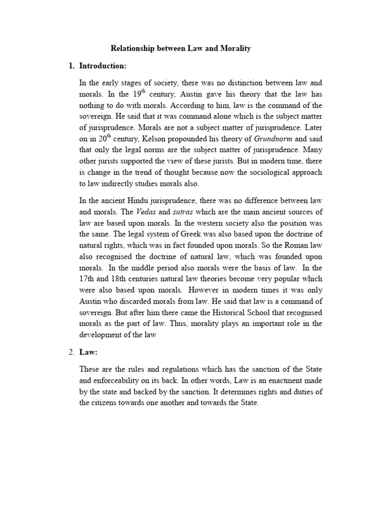 Law vs Morality: Key Differences Explained | PDF | Jurisprudence | Morality