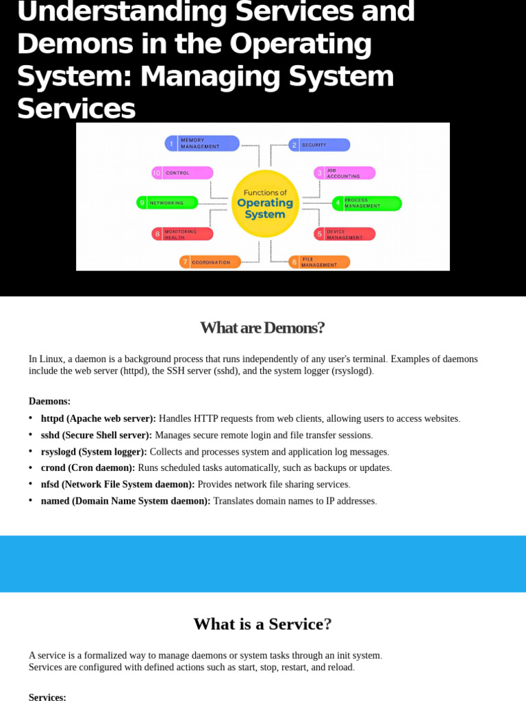 Lecture 6 - Understanding Services and Demons in The Operating System ...