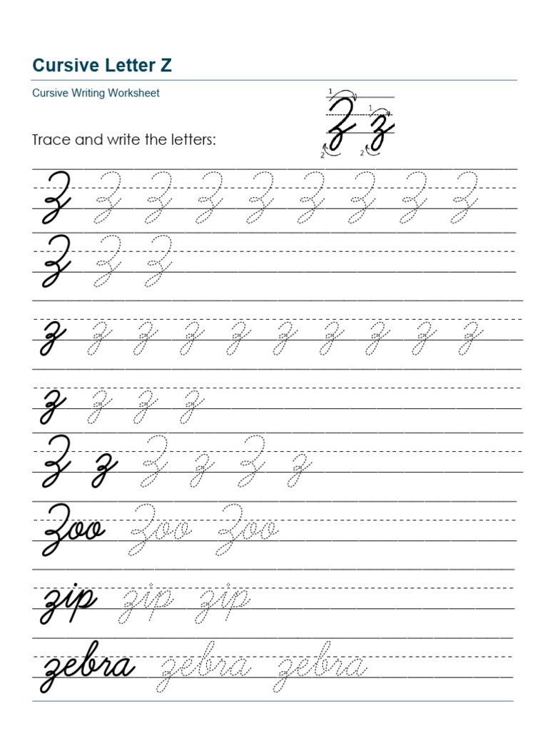 Cursive Writing Worksheets A-Z | PDF | Human–Animal Interaction