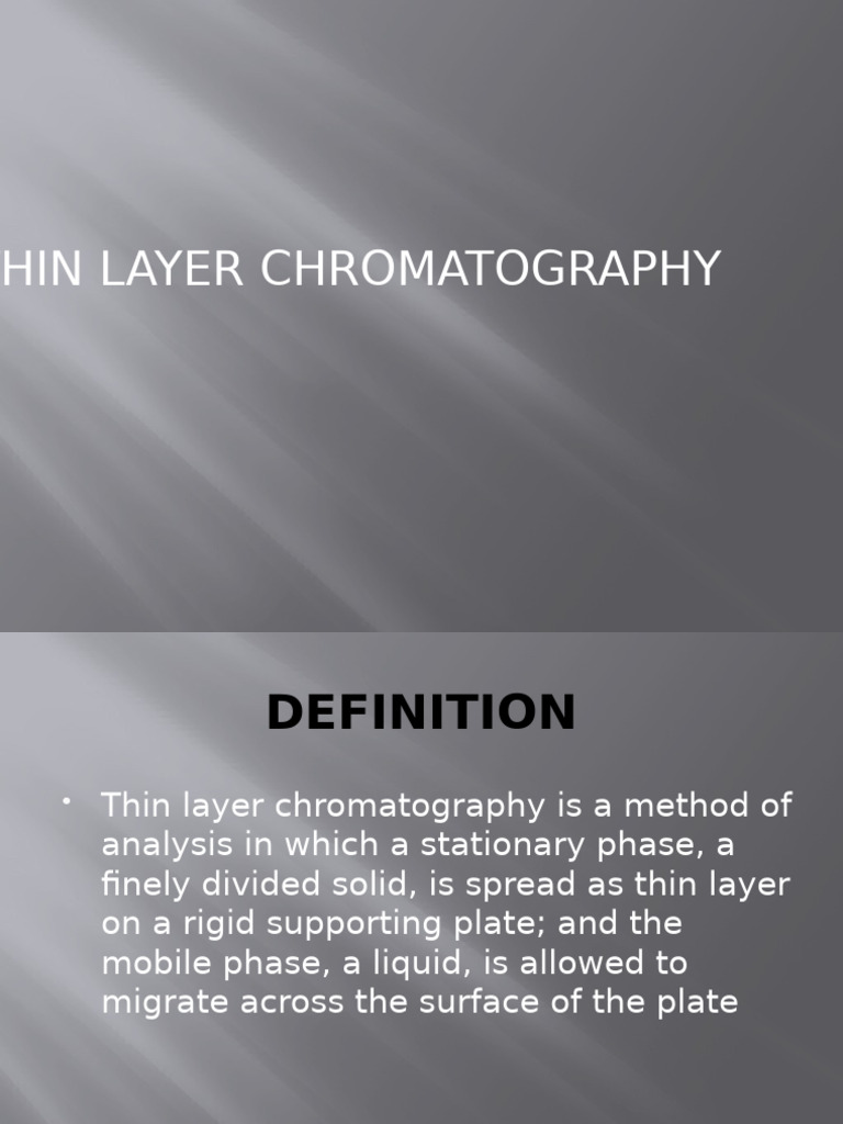 Understanding Thin Layer Chromatography | PDF | Thin Layer ...