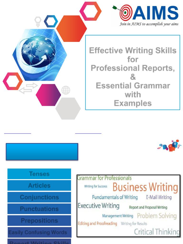 Effective Writing Skills & Grammar Guide | PDF | Word | Syntax