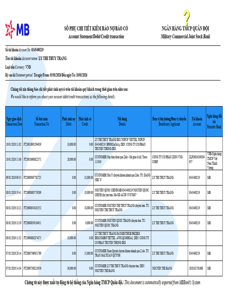 Transaction History | PDF