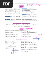 Calculus Derivatives Cheat Sheet | PDF | Derivative | Calculus