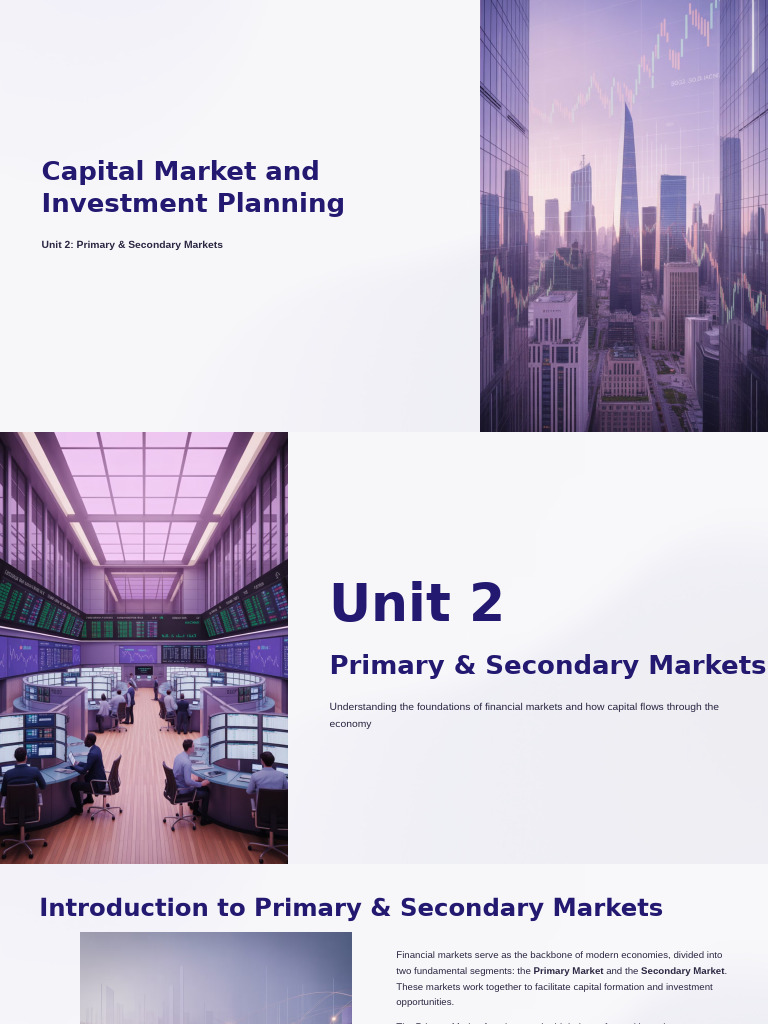 Capital Market and Investment Planning_Edited Unit 2_Final (1) | PDF ...