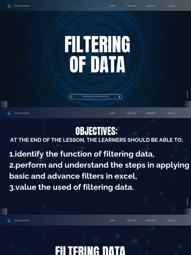 Lesson 4 Filtering of Data | PDF | Microsoft Excel | Menu (Computing)