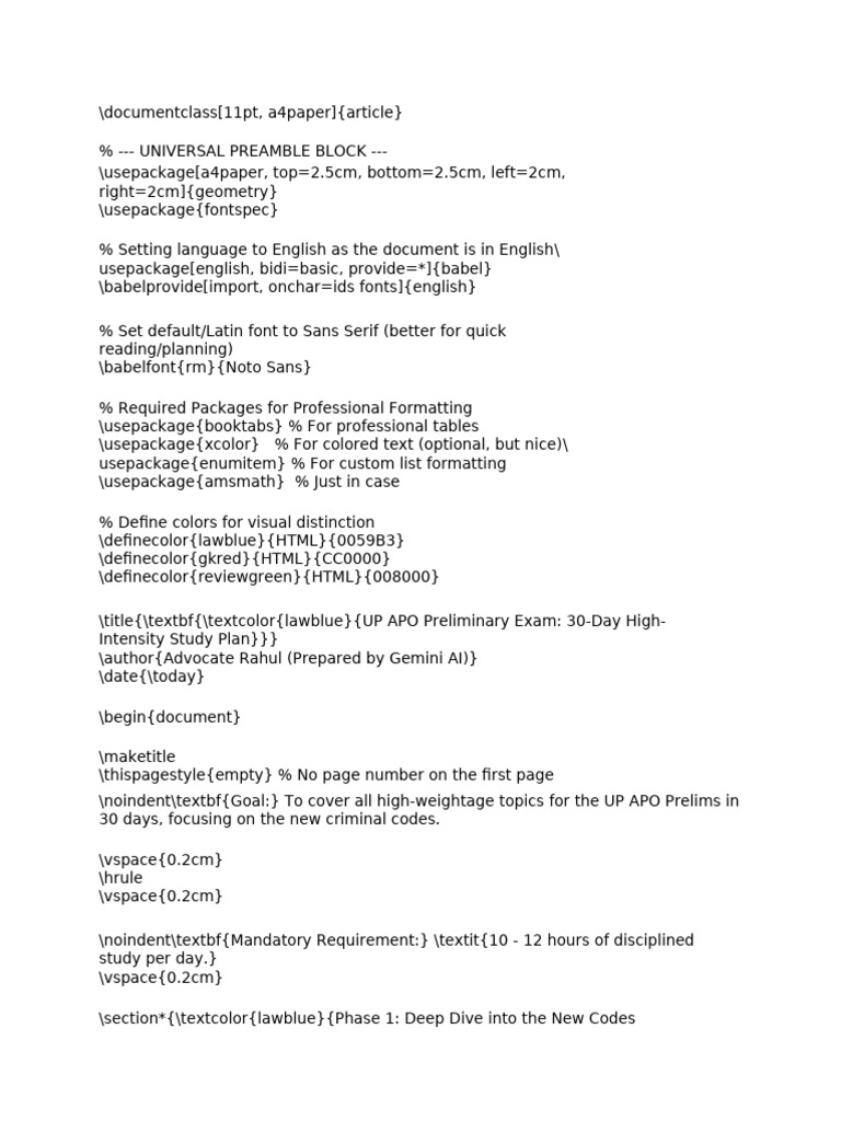 Vertopal.com_UP APO 30-Day High-Intensity Study Plan (1) | PDF ...