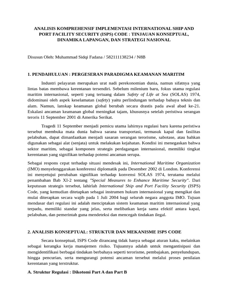 Implementasi ISPS Code di Indonesia | PDF